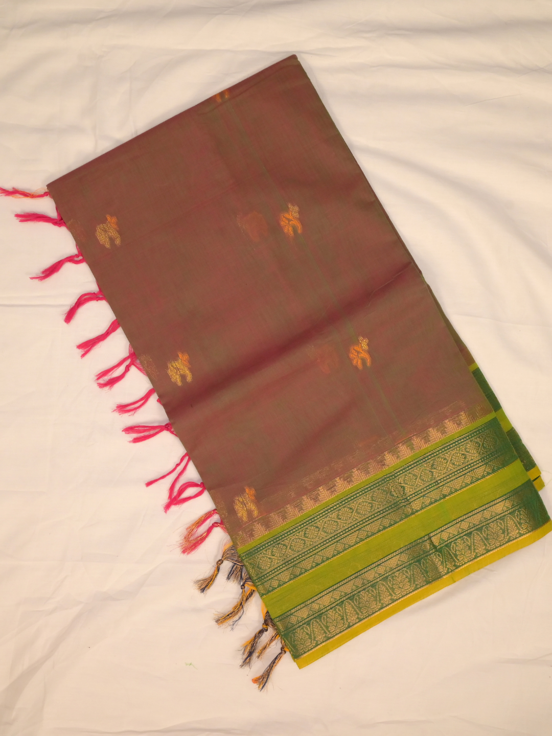Kanchi Cotton|Dual Tone Green & Leaf green/ Green
