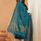 Linen Jamdani Unstitched 2-Piece Kurti  |  Navy Blue