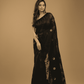 Rich Black Cotton Silk Jamdani Saree - 019
