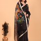 Silk Jamdani Saree With Rich Black - 148