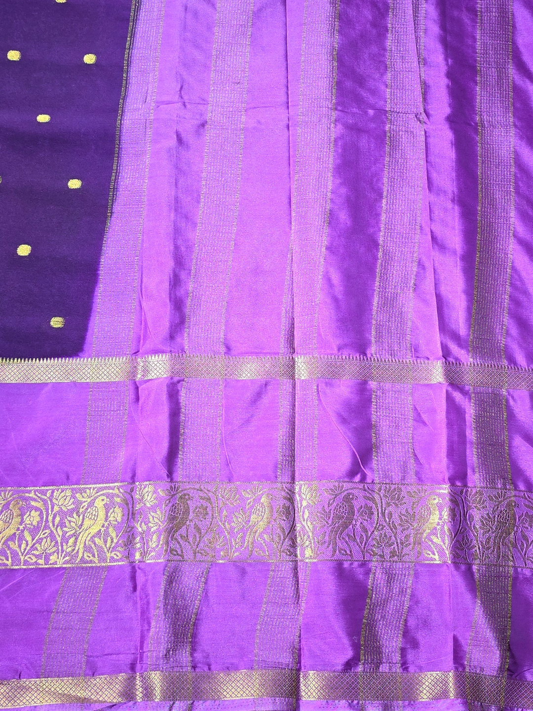 Classic Mysore Silk Saree  |  Dark Purple