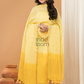 Tuscany Yellow color Jamdani 2-Piece Set Kurti & Dupatta (UNSTITCHED) - 154