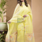 Lime Yellow Jamdani 2-Piece Set Kurti & Dupatta (UNSTITCHED) -688