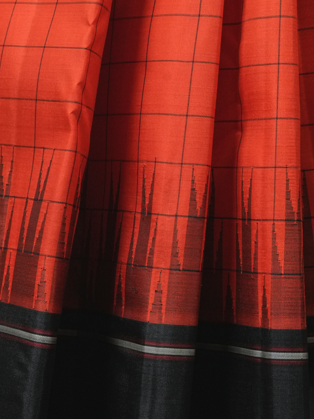 Silk Mark Certified Handloom Kanjivaram Silk Saree  |  Classic Red