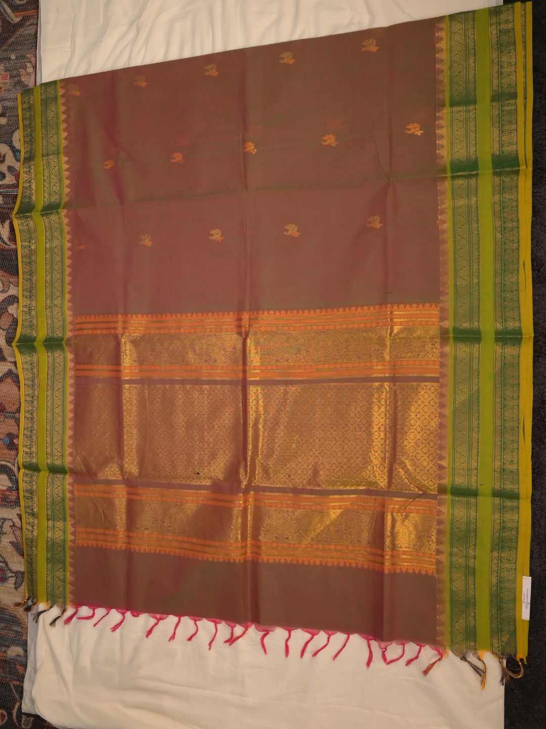 Kanchi Cotton|Dual Tone Green & Leaf green/ Green