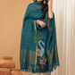 Linen Jamdani Unstitched 2-Piece Kurti  |  Navy Blue