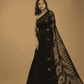 Cotton Silk Jamdani With Saree Rich Black  - 019