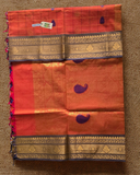 Kanchi Cotton|orange & grey