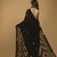 Rich Black Cotton Silk Jamdani Saree - 019