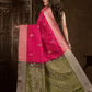 Hot Pink Cotton Silk Saree - 006 - indeloom