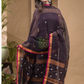Smokey Black Pure Linen Suit 2 Piece Set Kurti & Dupatta (UNSTITCHED) -624
