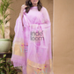 Hot Pink Jamdani 2-Piece Set Kurti & Dupatta (UNSTITCHED) -681