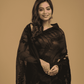 Rich Black Cotton Silk Jamdani Saree - 019