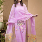 Hot Pink Jamdani 2-Piece Set Kurti & Dupatta (UNSTITCHED) -681