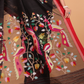 Matka Silk Jamdani Saree With True Black - 149