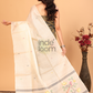 Pure Handloom Tussar Silk Jamdani Dupatta With  Sand Brown - 031