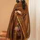 Handloom Jamdani Unstitched 2-Piece Kurti  |  Coffee Brown
