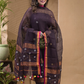 Smokey Black Pure Linen Suit 2 Piece Set Kurti & Dupatta (UNSTITCHED) -624