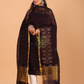 Wine Red Linen Jamdani 2-Piece Set Kurti & Dupatta (UNSTITCHED) - 060