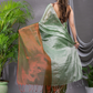 Tissue Silk Saree With Persian Green - 021