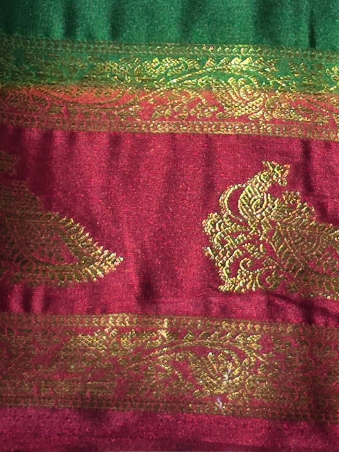 Classic Mysore Silk Saree  |  Bottle Green