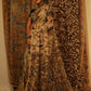Cream White Floral Bangalore Silk Kalamkari Saree - 026