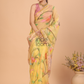 Muslin Tissue Jamdani Saree With Corn Yellow - 126