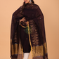 Wine Red Linen Jamdani 2-Piece Set Kurti & Dupatta (UNSTITCHED) - 060