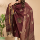 Marron Linen X Linen 2-Piece Set Kurti & Dupatta (UNSTITCHED) - 019