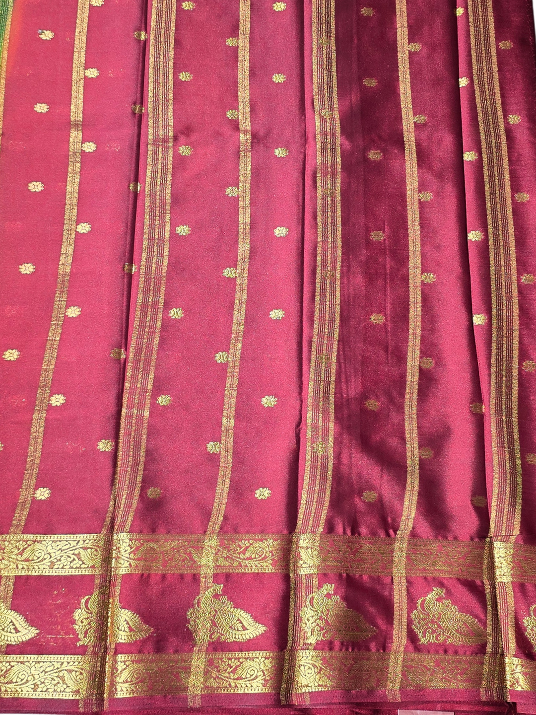 Classic Mysore Silk Saree  |  Bottle Green
