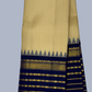 Pure Handwoven Kanchi [Korvai]  Silk Saree In Pale Yellow -214