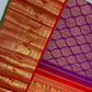 Pure Handwoven Gadwal Silk Saree With Wine Purpule - 014