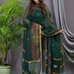 Pine Green Linen X Linen 2-Piece Set Kurti & Dupatta (UNSTITCHED) - 102