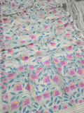 Hand Made Jamdani Saree With Chalk White - 183