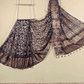 Ajrakh Exclusive designer Chanderi Saree with Floral Zari border - 029 - indeloom
