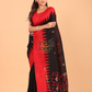 Linen Checks Saree With Rich Black - 134