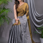 Tissue Silk Saree With Olive Green - 009