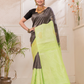 Tamasa  -  Smoky black silk with antique gold zari pallu