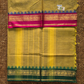 Kanchi Cotton|Leaf Green & Pink