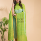 Pastel Green Handloom Linen X Linen 2-Piece Set Kurti & Dupatta (UNSTITCHED) - 861