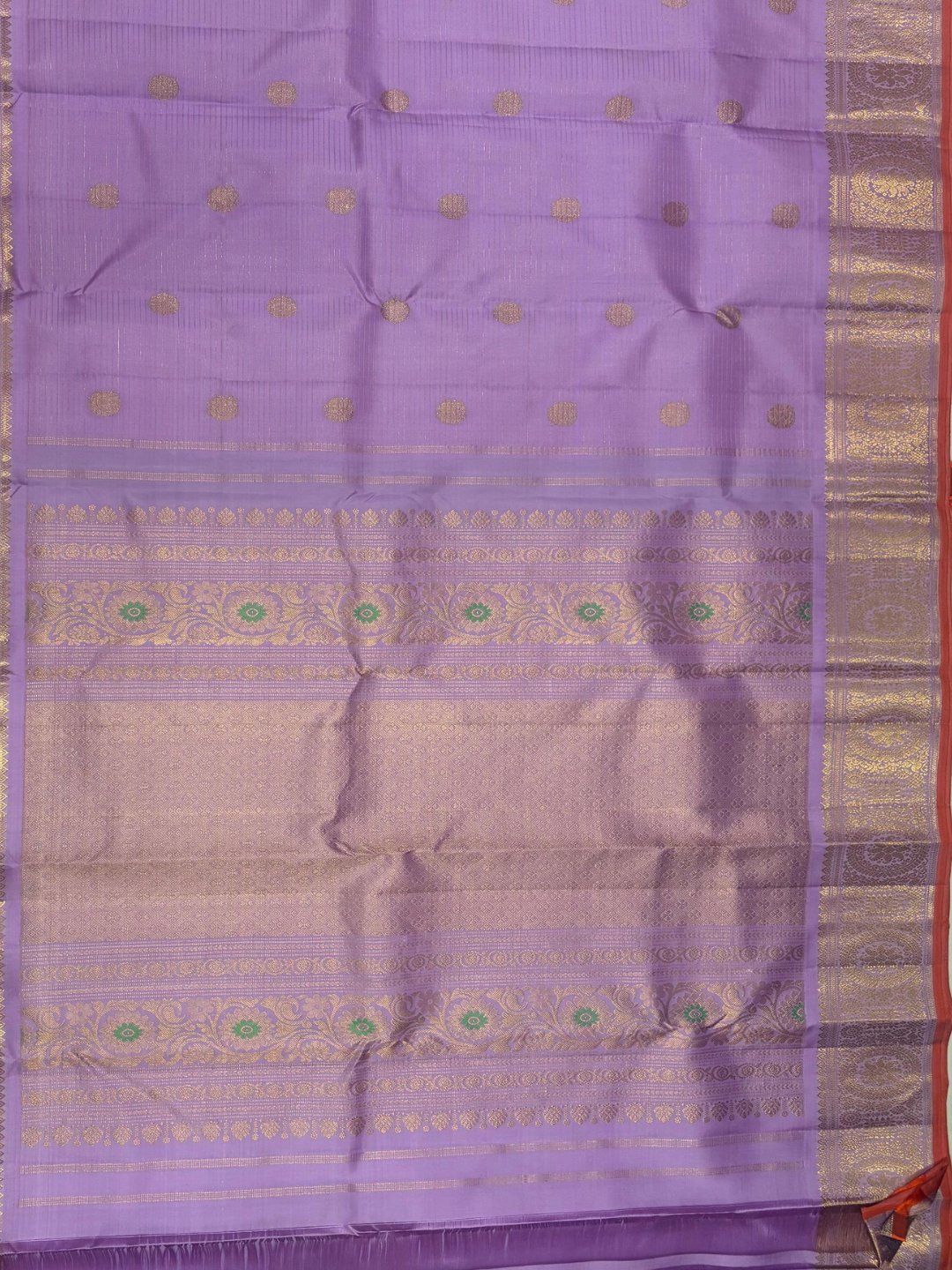 Handwoven Pure Gadwal Silk Saree  |  Lavender