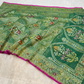 Pure Banarasi Exclusive Ektara Kora JAMDANI Tilfi saree  | Green