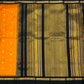 Fire Orange and Black Border Pure Handwoven Kanchi Silk Saree -205