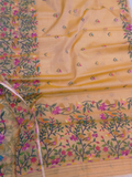Handwoven Pure Handwoven Pure Muslin Saree  |  Peach Orange