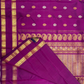 Handwoven Pure Gadwal Silk Saree  |  Mulberry Purple