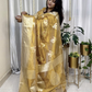 Classic Benarasi Semi Silk Saree | Mustard Gold