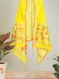 Handwoven Muslin Jamdani Dupatta | Yellow