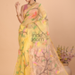 Muslin Tissue Jamdani Saree With Corn Yellow - 126