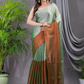 Tissue Silk Saree With Persian Green - 021