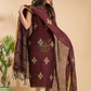 Marron Linen X Linen 2-Piece Set Kurti & Dupatta (UNSTITCHED) - 019
